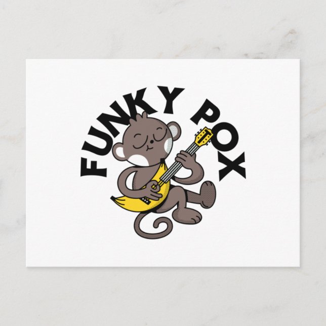 Affenpocken Funky Pocken  Postkarte (Vorderseite)