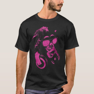 Affenschimmel mit Sonnenbrille und Kopfhörern 3 T-Shirt