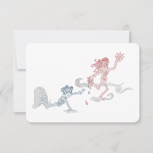 Affensonnenschnäpper Einladung (Vorderseite)