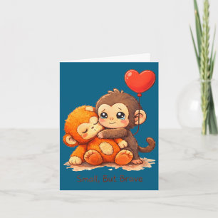 Affenstich Baby Grafik kleiner Stich große Liebe  Karte