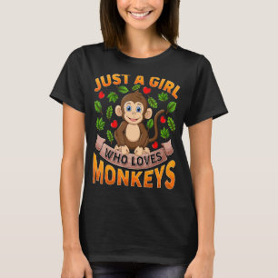 Affentier nur ein Mädchen, das Affen Liebe T-Shirt