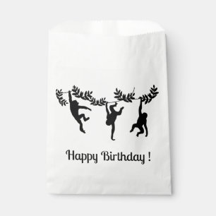 Affentruppe glücklich Geburtstag Geschenktütchen