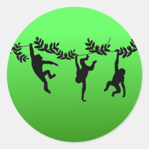 Affentruppe Runder Aufkleber