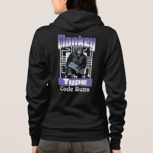 Affentyp, Code führt einen lustigen Vollstapelentw Hoodie