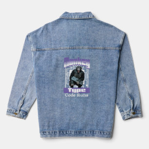 Affentyp, Code führt einen lustigen Vollstapelentw Jeansjacke