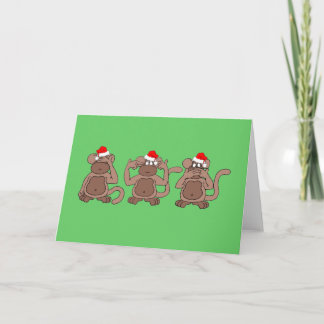 Affenweihnacht Feiertagskarte