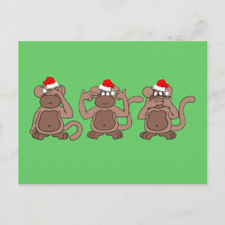Affenweihnacht Feiertagspostkarte