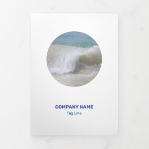 Affiable Blue Black and White Nebel Dreifach Gefaltete Karte