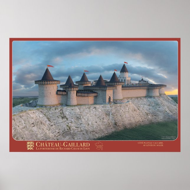Affiche CHÂTEAU-GAILLARD - Côté plateau calcaire Poster (Vorne)