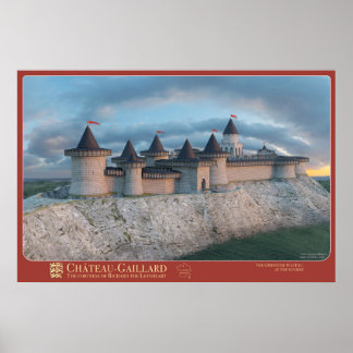 Affiche CHÂTEAU-GAILLARD - Felswand, im Morgengrau Poster