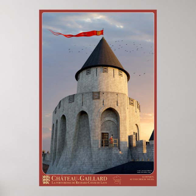 Affiche CHÂTEAU-GAILLARD - Le donjon, au coucher d Poster (Vorne)