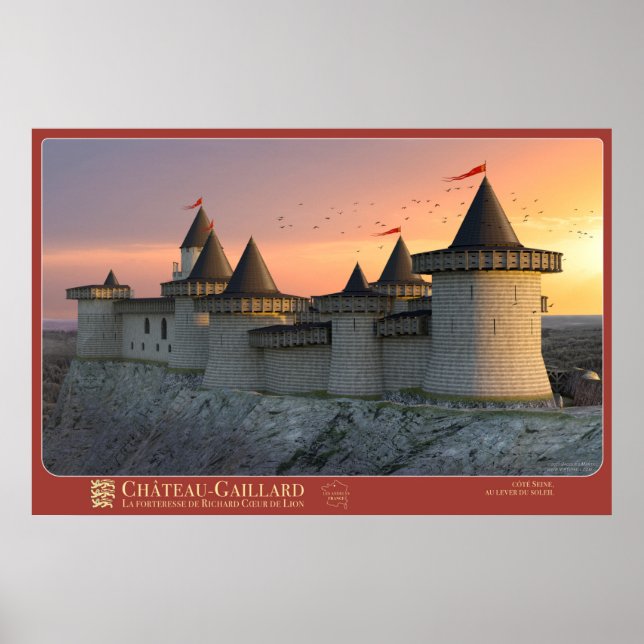 Affiche CHÂTEAU-GAILLARD - Seine-Côté, au lever, d Poster (Vorne)