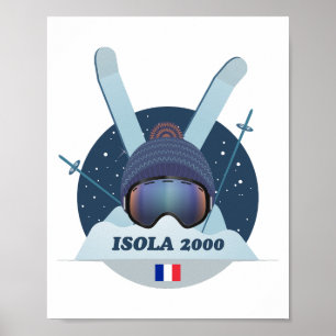 Affiche Isola 2000 de ski Poster