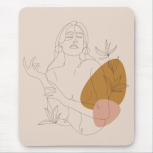 Affiche Line art minimaliste. Style Boho. Mousepad