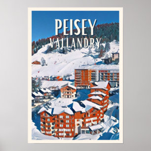 Affiche Peisey-Vallandry Station de ski Poster