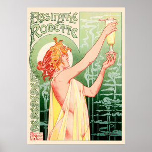 Affiche Vintag Rétro Absinth Robette Poster
