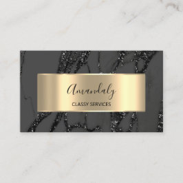 Affiliate Marketing Consulting Gold Black Marble Visitenkarte