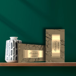 Affiliate Marketing Consulting Gold Glitzer Marmor Visitenkarte