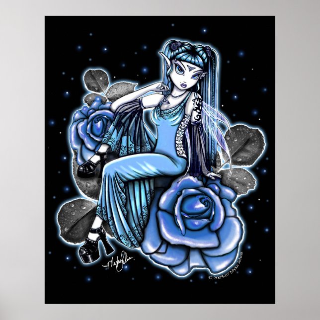 Affinity Blue Rose Fairy Posters Poster (Vorne)