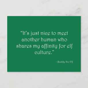 Affinity for Elf Culture Postcard Feiertagspostkarte