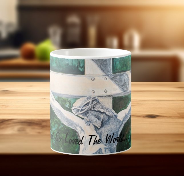 Affirm/Scripture John3:16 Original Art Handbemalt Kaffeetasse (Von Creator hochgeladen)
