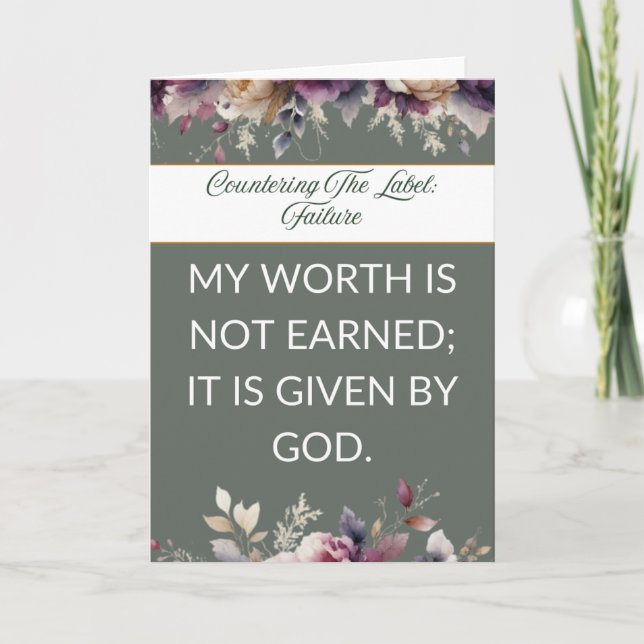 Affirmation card mental wellness for her - Joy Karte (Vorderseite)