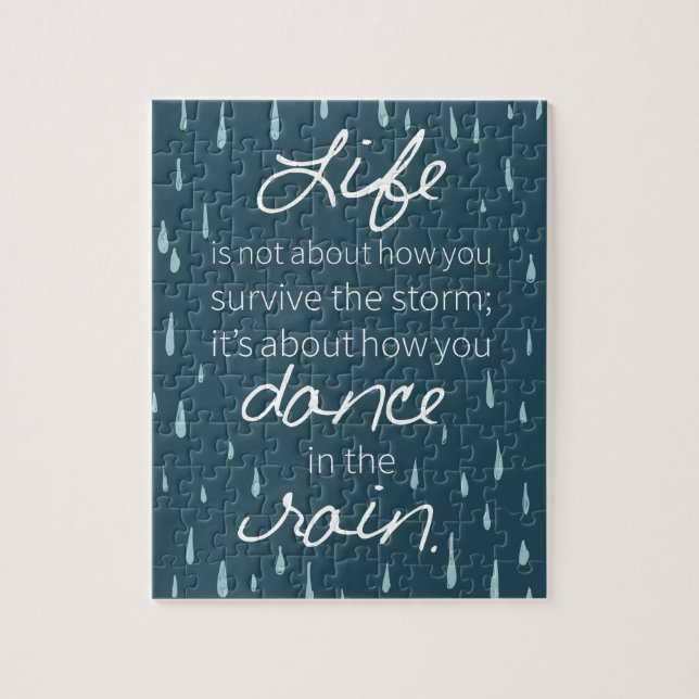 Affirmation Dance in the Rain Inspirational Quotes Puzzle (Vertikal)