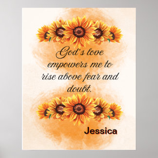 Affirmation Faith: God's Love Empowers Me Poster