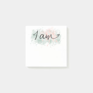 *~* Affirmation Intention Abstrakt Blob I AM Post-it Klebezettel