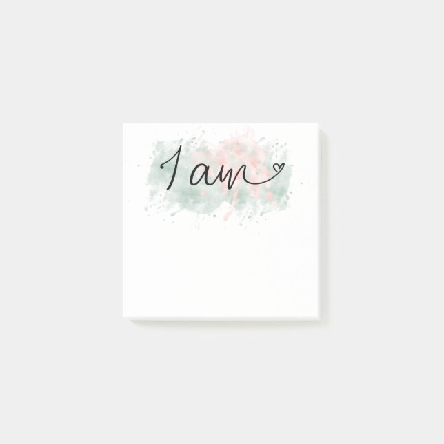 *~* Affirmation Intention Abstrakt Blob I AM Post-it Klebezettel (Vorderseite)