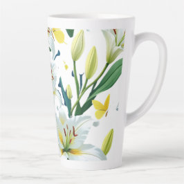 Affirmation Latte Tasse Yellow Butterfly White Lil
