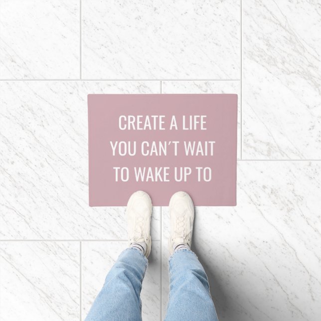 Affirmation Motivierend Interior Zuhause Pink Fußmatte (Indoor)