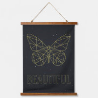 Affirmation poster gelbes Origami Schmetterling Sc