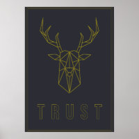 Affirmation poster of a Origami hirsche trust