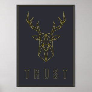 Affirmation poster of a Origami hirsche trust