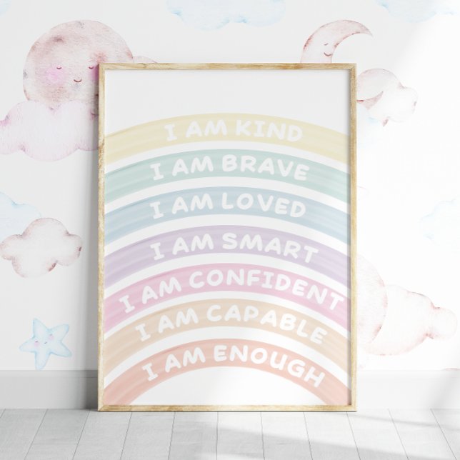 Affirmation Rainbow Poster Soft Pastel (Von Creator hochgeladen)