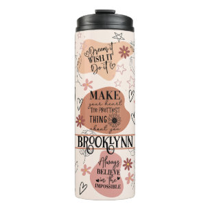 Affirmation Self Liebe Abstrakt Pastel Colors Boho Thermosbecher