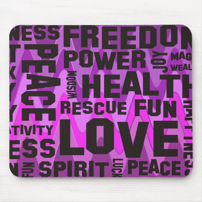 Affirmations black - sinus pink mousepad (Vorne)