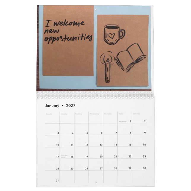 Affirmations Calendar 2025 Kalender (Jan 2027)