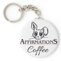 Affirmations Coffee Key Chain