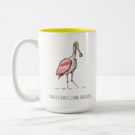 Affirmations of Roseate Spoonbill Two-Tone Coffee Zweifarbige Tasse