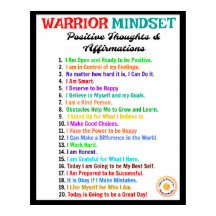 Affirmations Office Poster - Warrior Mindset