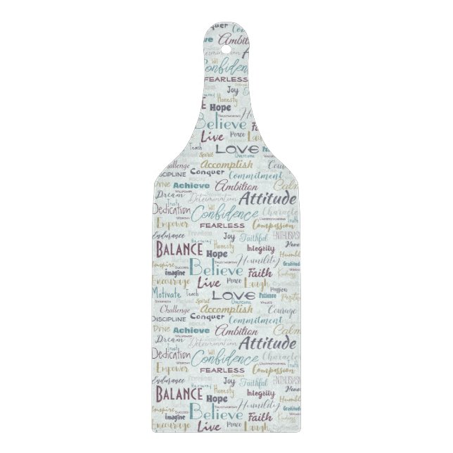 Affirmations Throw Pillow Schneidebrett (Vorderseite)