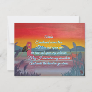 Affirmationskarte aroha (Liebe) Postkarte