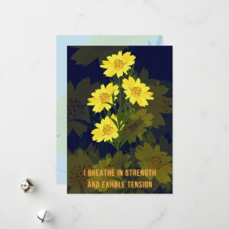 Affirmationskarte für Kinder mit Blume Feiertagskarte