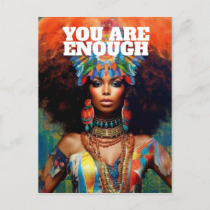 Affirmationskarte Psychedelic African American Postkarte