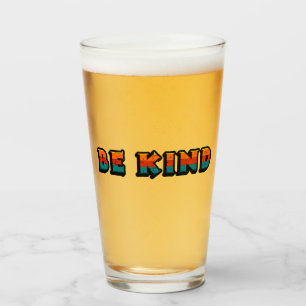 Affirmative Colorful Quote sei nett Glas