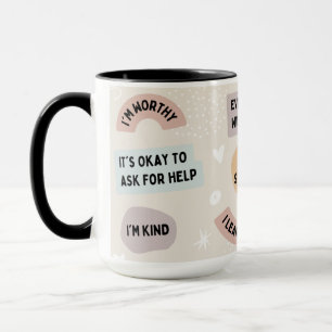 Affirmative Tasse mit Positive Quotes