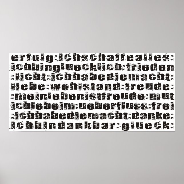 Affitmationen Poster (Vorne)