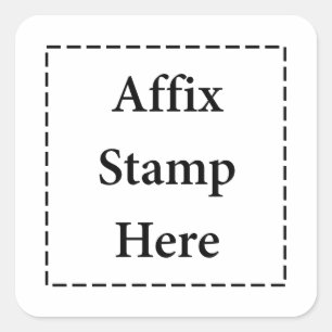 Affix-Briefmarken-hier Aufkleber